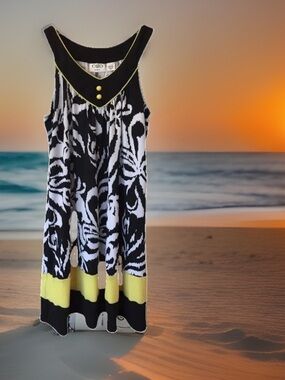Dress Cato Girls Large 12 14 Black White Silky